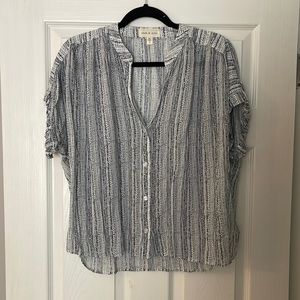Blue & White lightweight Anthropologie Buttondown